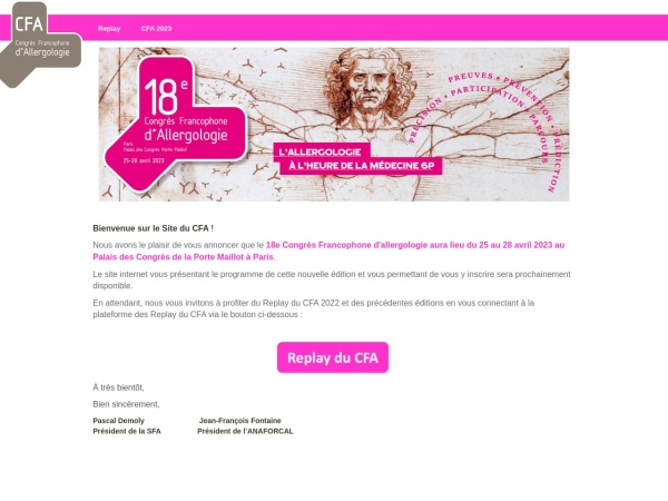 congrès francophone d'allergologie